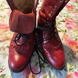 Vintage Women’s Red Justin Ropers